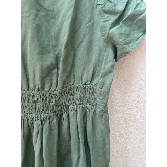 Anthropologie Somerset Sage Green Linen Viscose Maxi Dress Size Small $170 - Picture 9 of 10